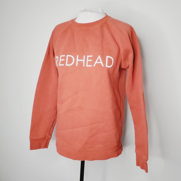 Brunette The Label Sweatshirt Redhead Cotton Lounge Urban Trendy Orange M - Picture 2 of 9